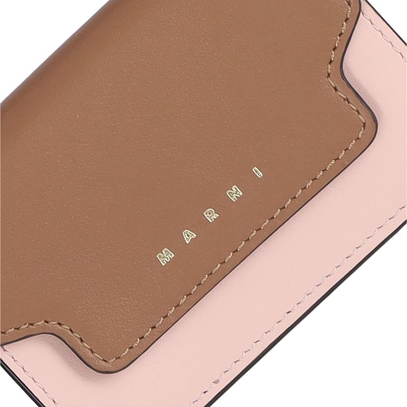 MARNI マルニ MARNI コンパクト三つ折り財布 レディース ブラウン ピンク レッド/コンパクト三つ折り財布//SAランク/37