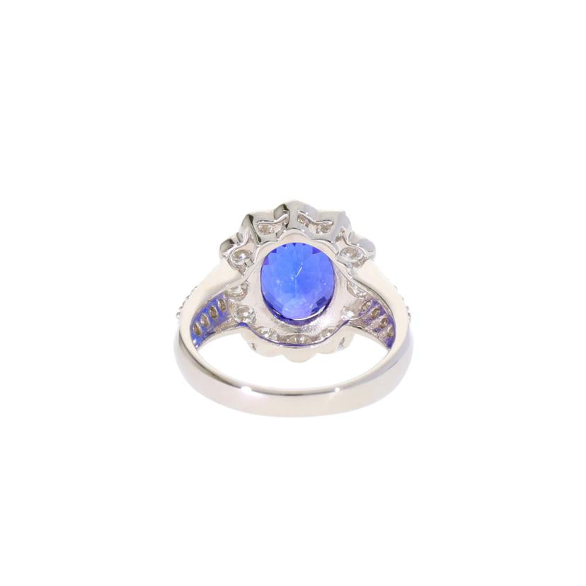 /◎ Pt900タンザナイトダイヤリング 4.01/D1.24ct//Aランク/75