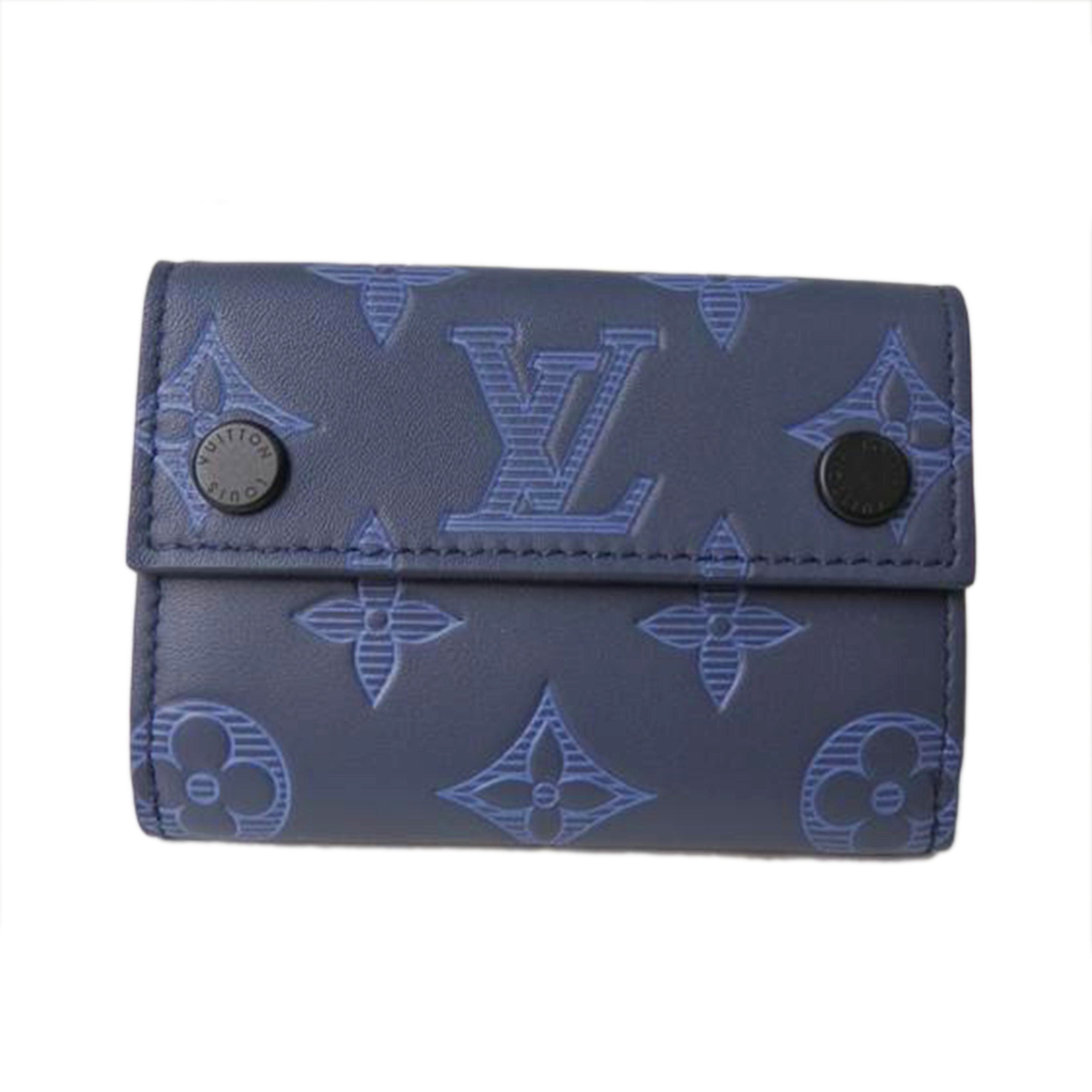 LV ルイヴィトン/ディスカバリー・コンパクトウォレット/モノグラム・シャドウ/ネイビーブルー/M80424//UB0281/SAランク/84