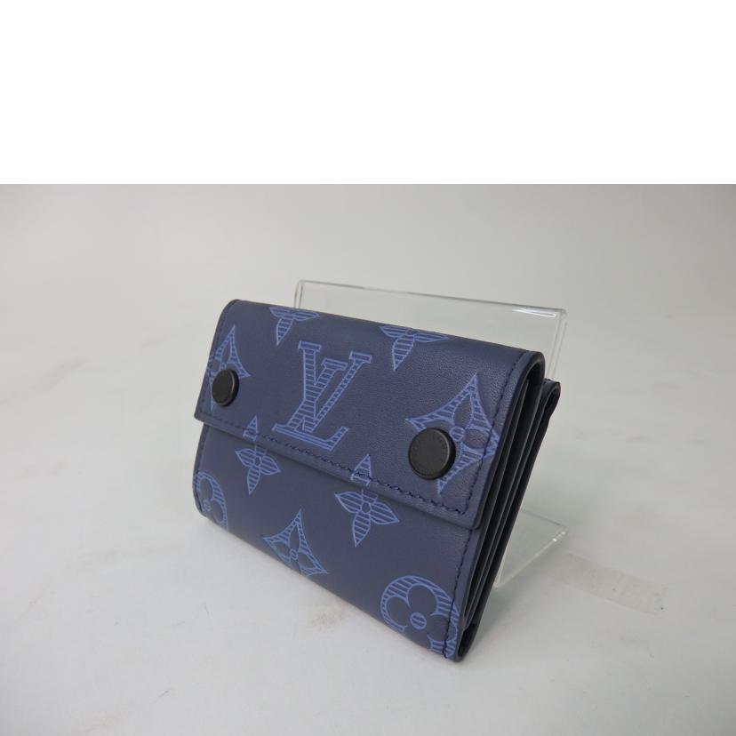 LV ルイヴィトン/ディスカバリー・コンパクトウォレット/モノグラム・シャドウ/ネイビーブルー/M80424//UB0281/SAランク/84