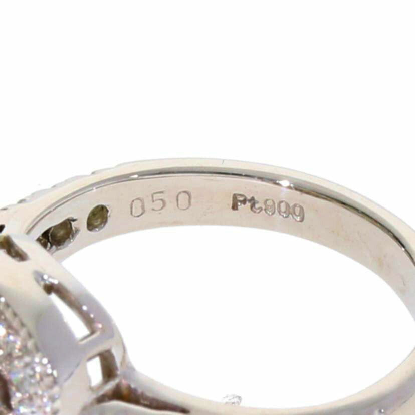 / Pt900ダイヤリング0.419/0.50ct//Aランク/75