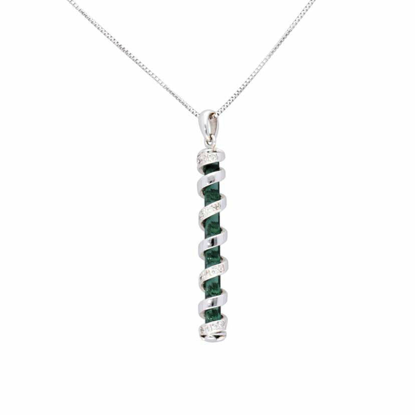 / K18WGトルマリンダイヤネックレス1.86/D0.08ct//Aランク/75