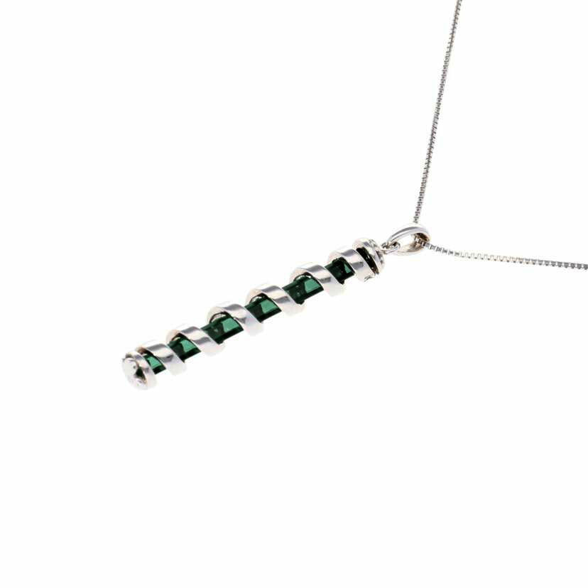 / K18WGトルマリンダイヤネックレス1.86/D0.08ct//Aランク/75