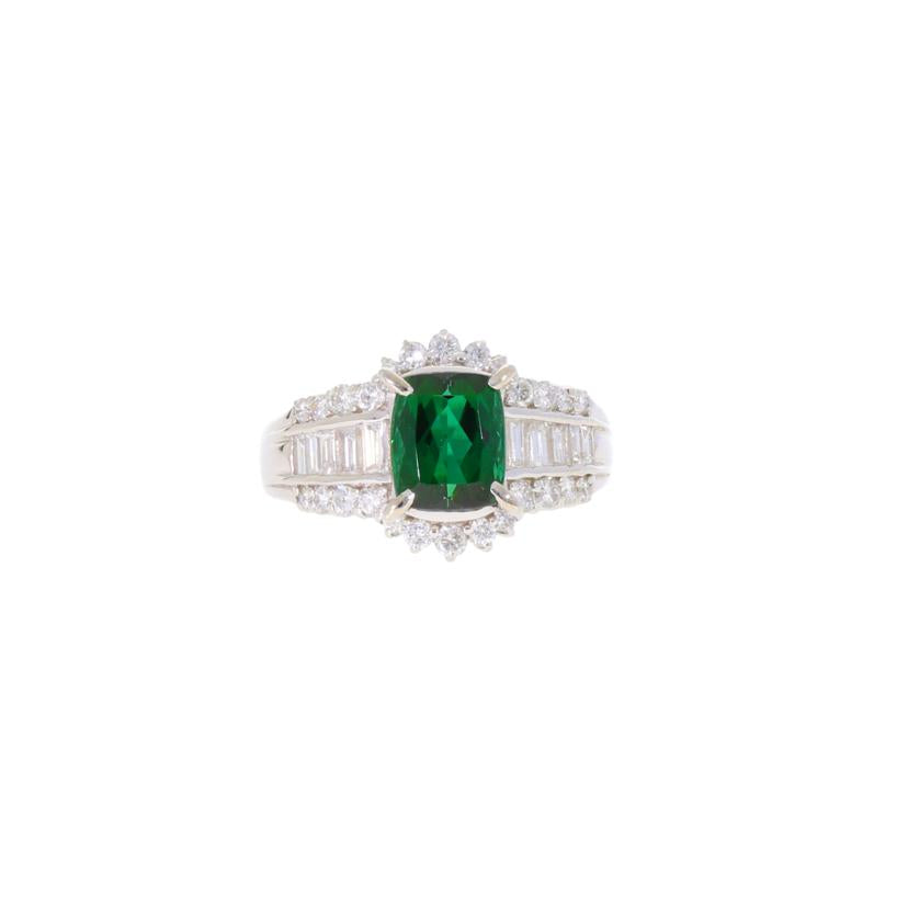 / ◎Pt900トルマリンダイヤリング2.02/D0.88ct//Aランク/75