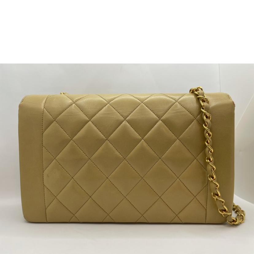 CHANEL シャネル/ダイアナフラップチェーンショルダー ラムスキン ベージュ//2706773/Aランク/15