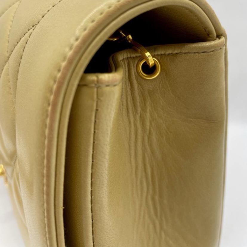 CHANEL シャネル/ダイアナフラップチェーンショルダー ラムスキン ベージュ//2706773/Aランク/15