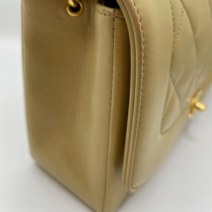 CHANEL シャネル/ダイアナフラップチェーンショルダー ラムスキン ベージュ//2706773/Aランク/15