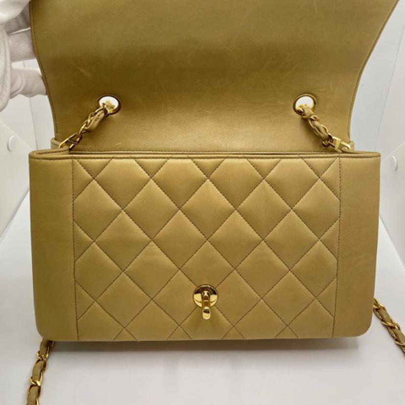 CHANEL シャネル/ダイアナフラップチェーンショルダー ラムスキン ベージュ//2706773/Aランク/15
