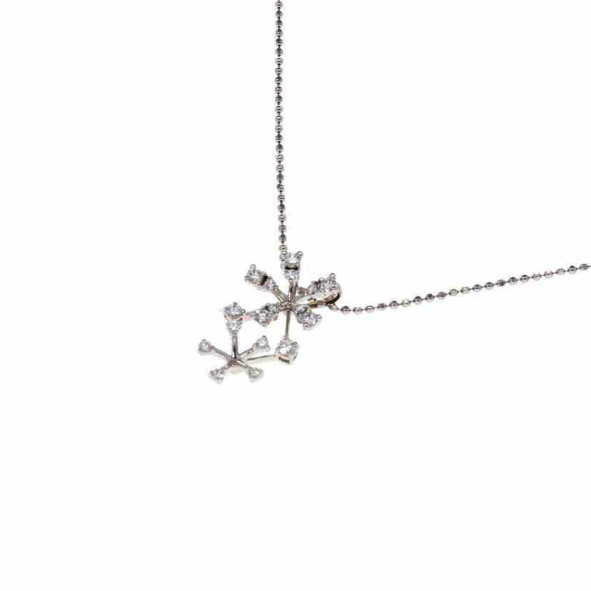 / K18WGダイヤネックレス0.38ct//Aランク/75