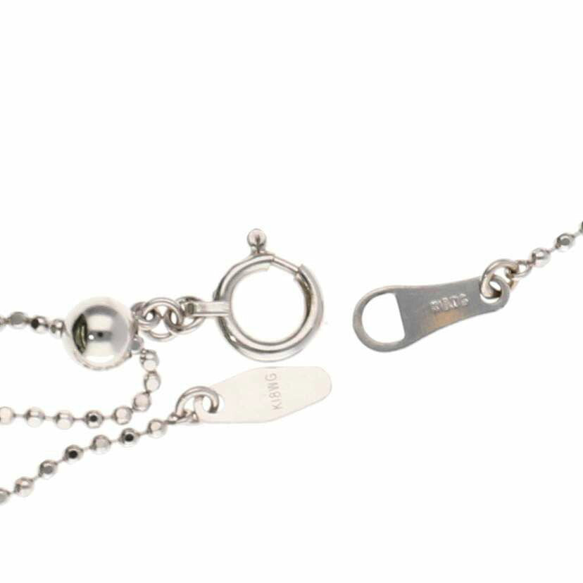 / K18WGダイヤネックレス0.38ct//Aランク/75