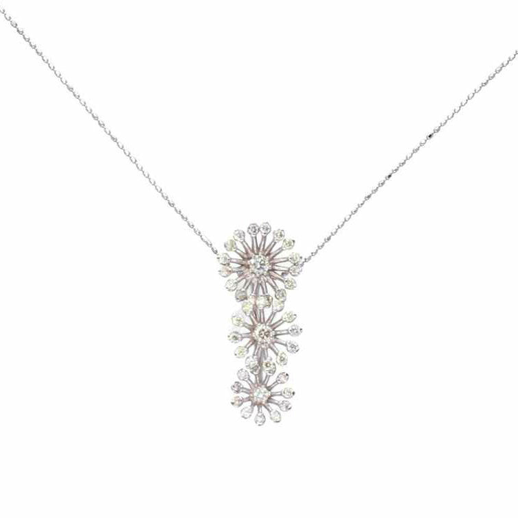 / K18WGダイヤネックレス0.57ct//Aランク/75