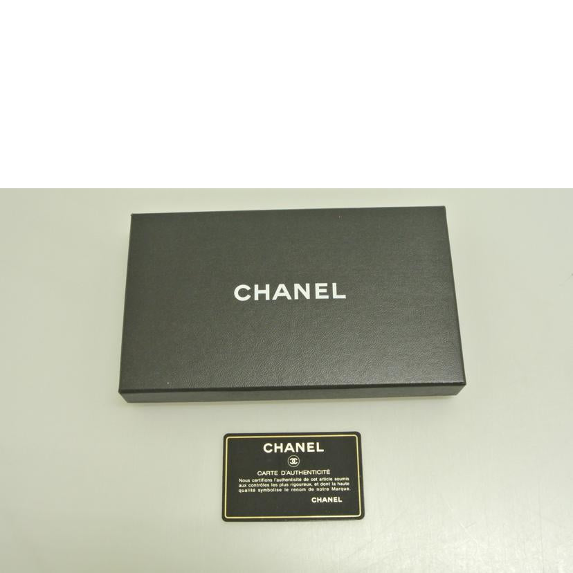 CHANEL シャネル/チェック柄レザー長財布 紺//7314263/ABランク/87