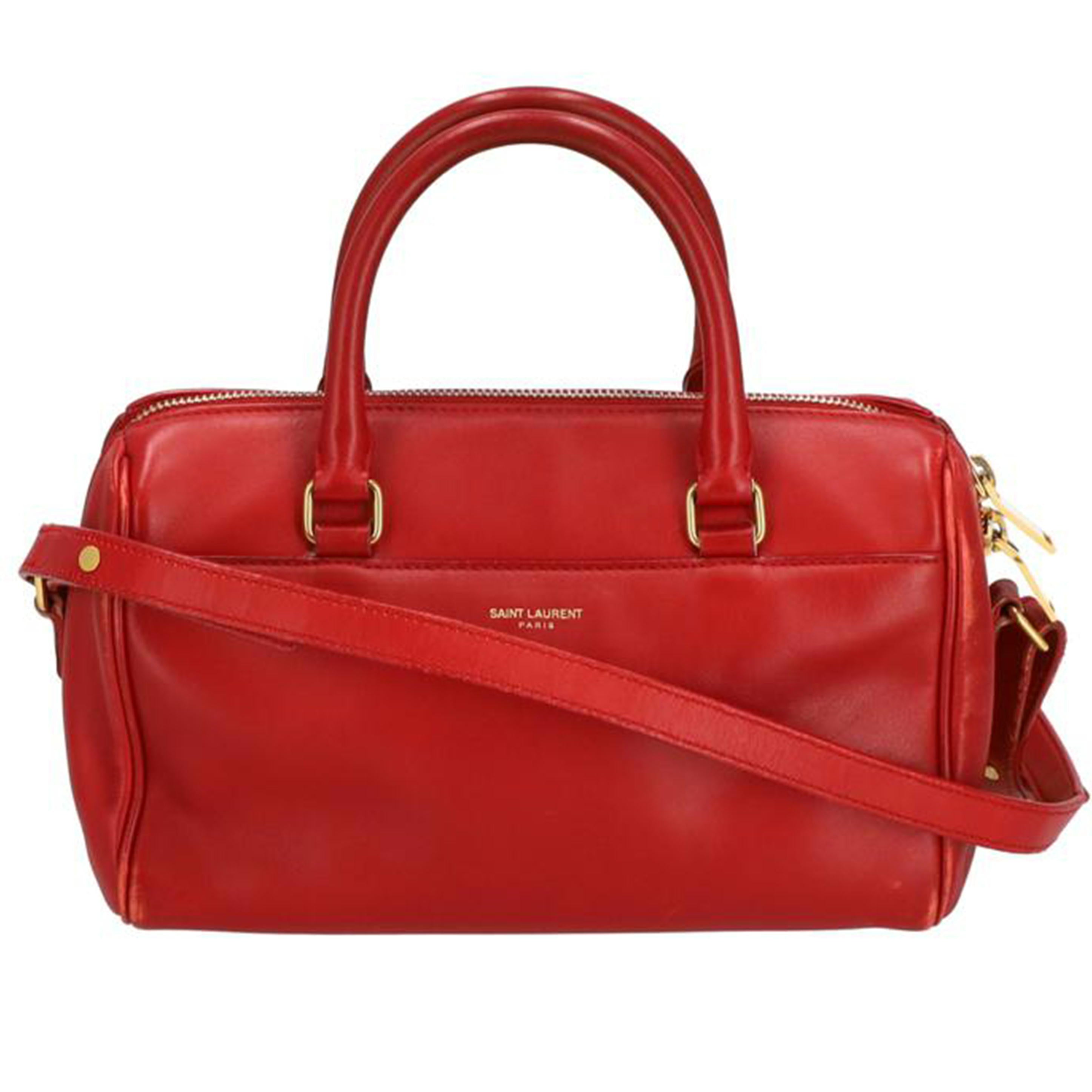 SAINT LAURENT イヴサンローラン SAINT LAURENT ベイビーダッフル 2wayハンドバッグ レッド レディース/ベイビーダッフル2wayハンド/レッド/330958//213***/Bランク/75