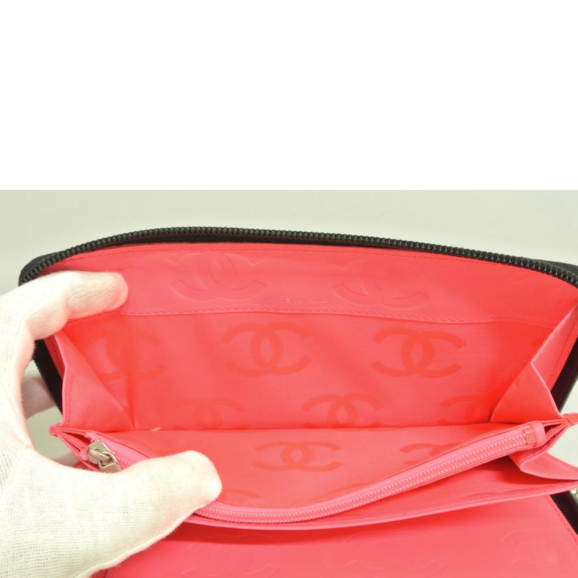 CHANEL シャネル/カンボンラインオーガナイザー財布 黒//11102398/Bランク/87