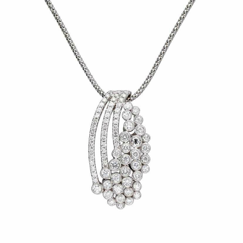 /◎ K18WGダイヤネックレス1.20ct//Aランク/75