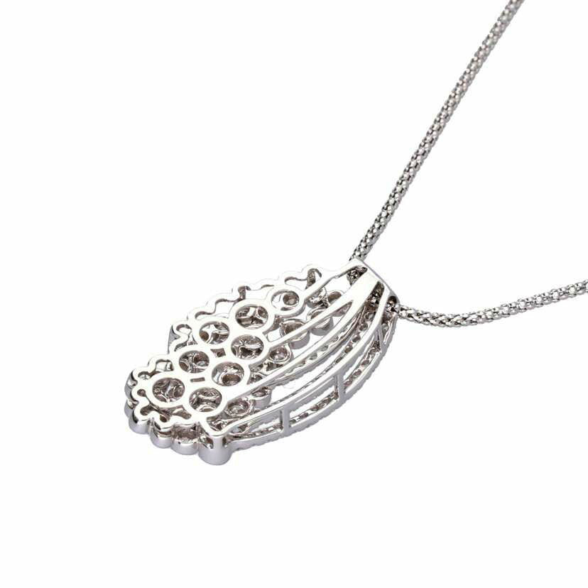 /◎ K18WGダイヤネックレス1.20ct//Aランク/75