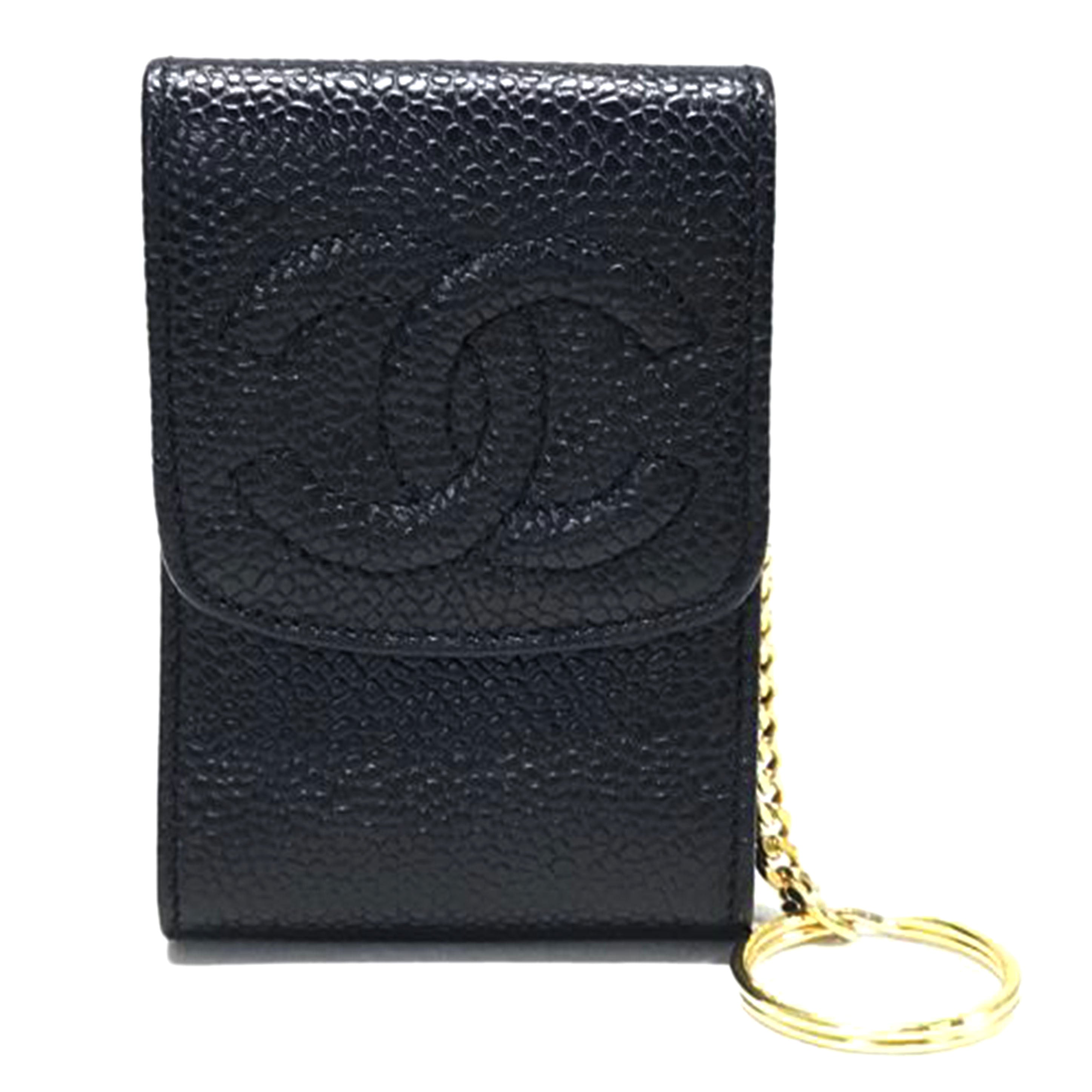 CHANEL シャネル/キャビアスキン シガレットケース チェーン付//2678482/ABランク/51