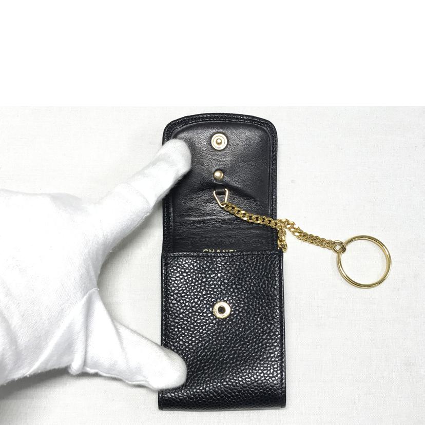 CHANEL シャネル/キャビアスキン シガレットケース チェーン付//2678482/ABランク/51