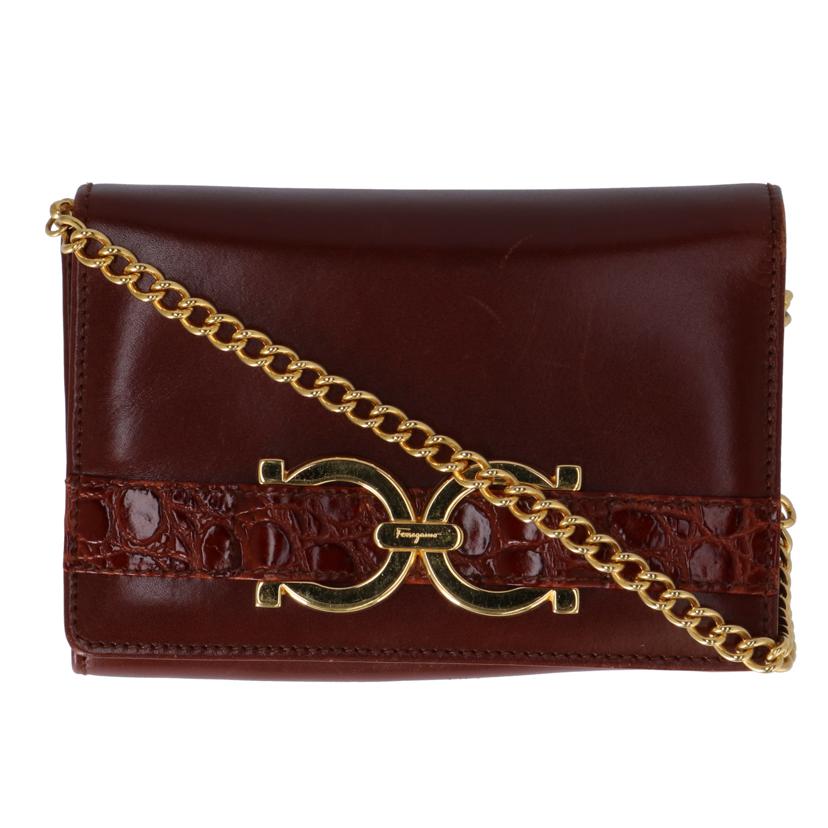 Salvatore Ferragamo サルバトーレフェラガモ/ガンチーニ チェーンショルダーバッグ//ABランク/75