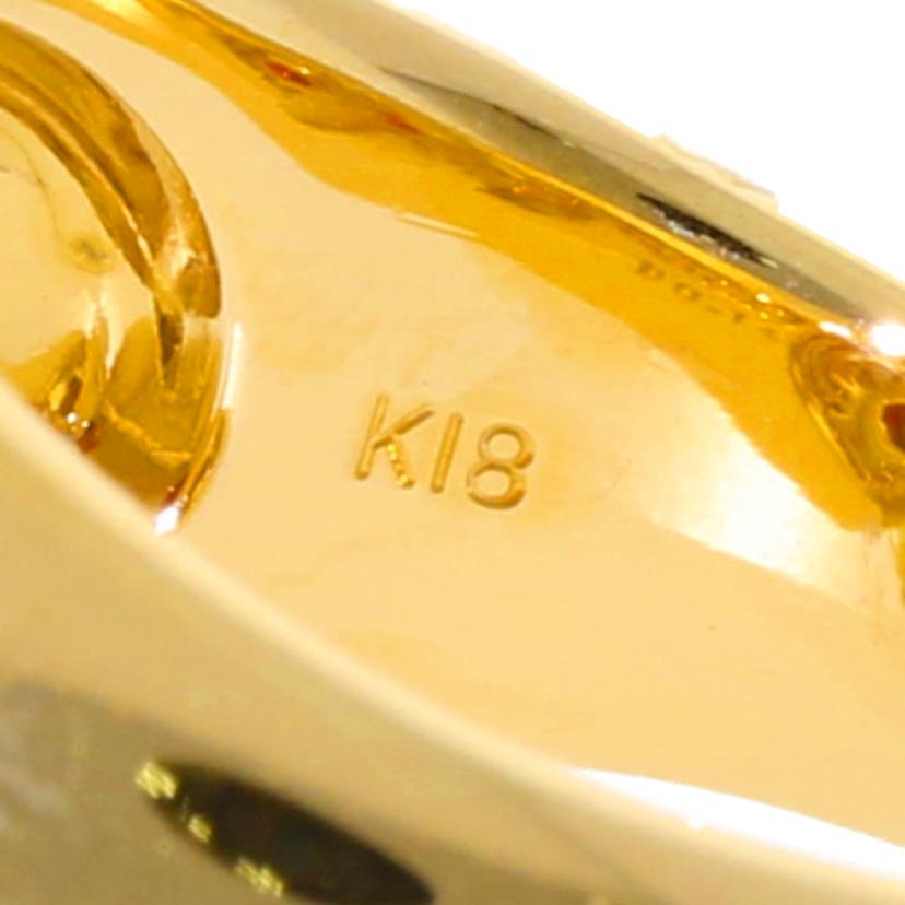 / K18ルビーダイヤリング0.42/D0.14ct//Aランク/75