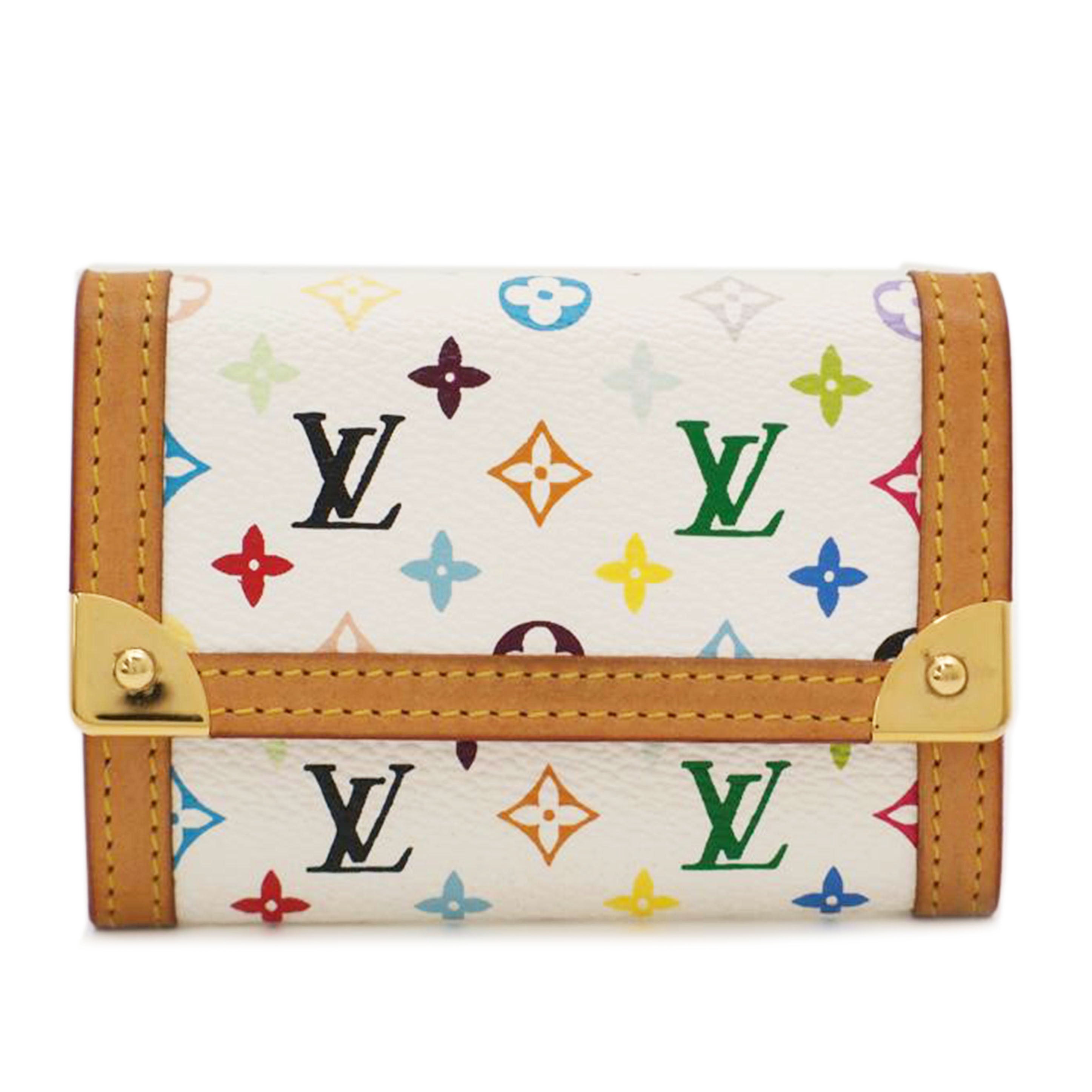 LOUIS VUITTON ルイ・ヴィトン コインケース ミニウォレット 小銭入れ モノグラムマルチカラー 白/ポルトモネ・プラ/マルチカラー/ブロン/M92657//MI0065/Aランク/69