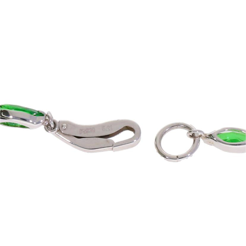 /◎ Pt900/850グリーンガーネットブレスレット5.21ct//Aランク/75