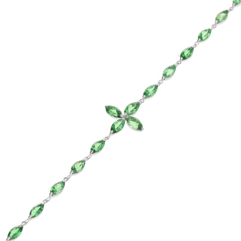 / Pt900/850グリーンガーネットブレスレット5.35ct//Aランク/75