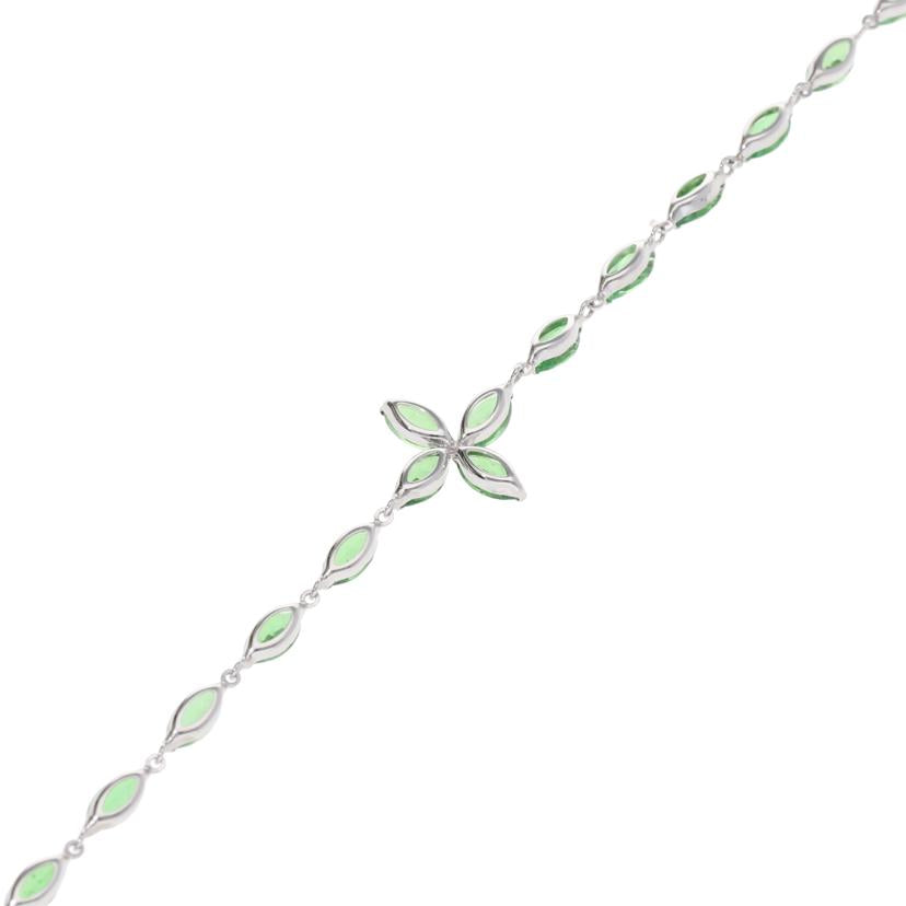 / Pt900/850グリーンガーネットブレスレット5.35ct//Aランク/75