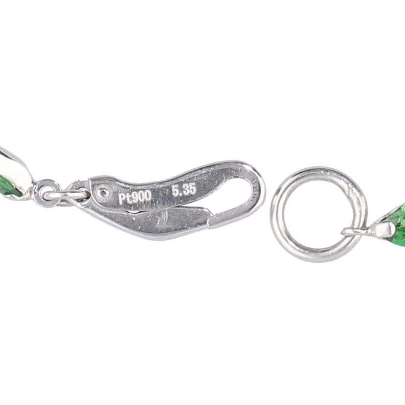 / Pt900/850グリーンガーネットブレスレット5.35ct//Aランク/75