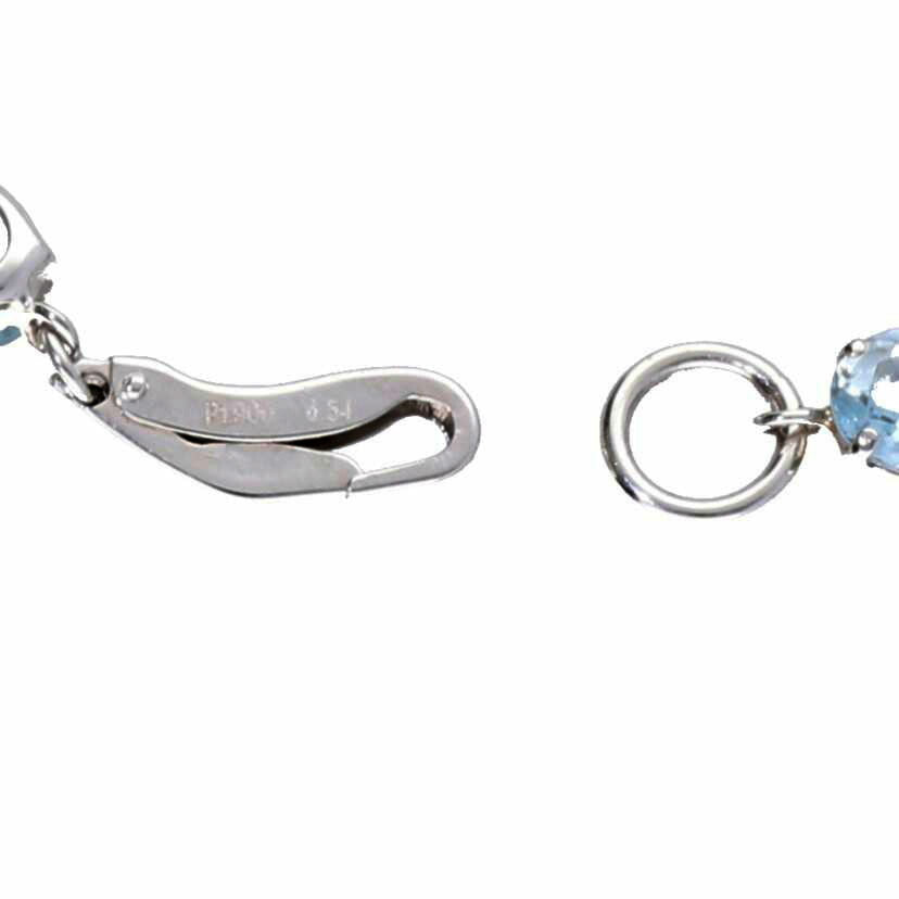 / Pt900/850アクアマリンブレスレット6.29ct//Aランク/75