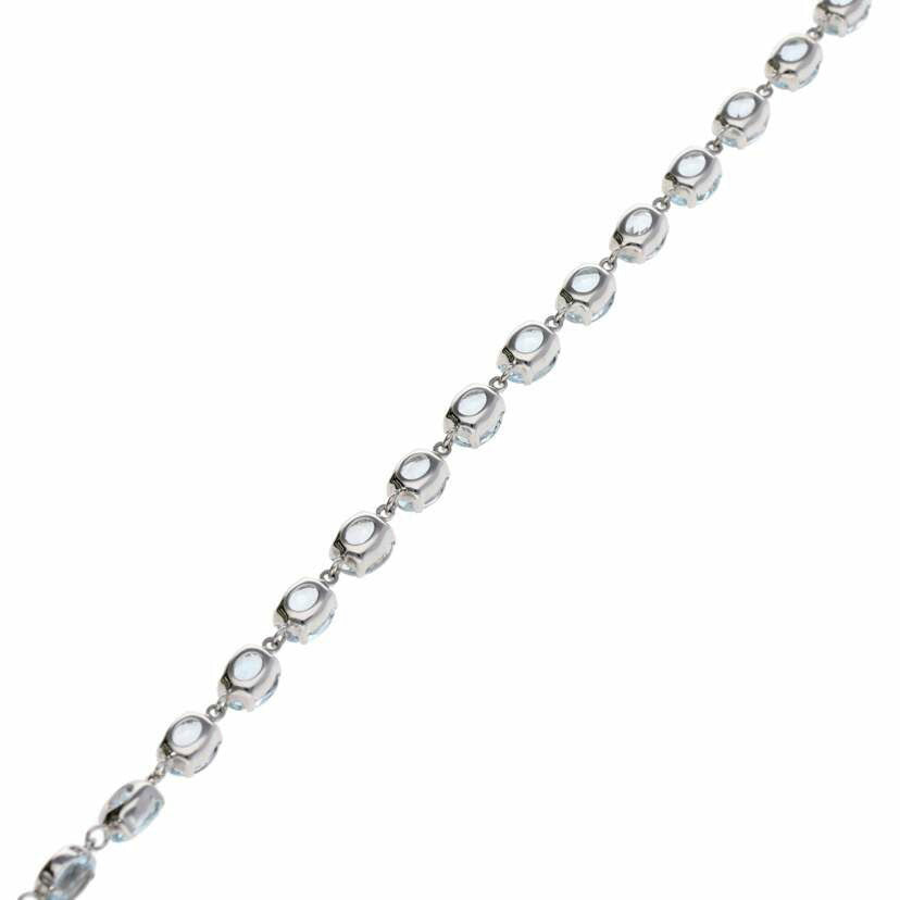 /◎ Pt900/850アクアマリンブレスレット6.54ct//Aランク/75