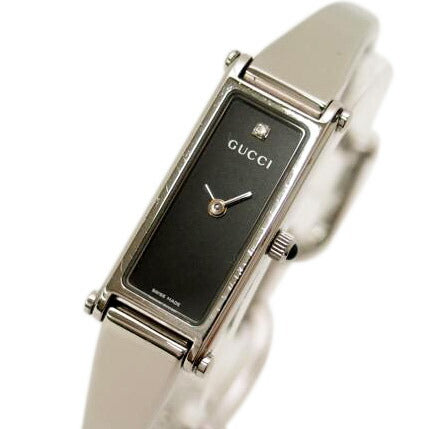 GUCCI グッチ 腕時計 レディース ダイヤモンド 黒/バングルウォッチ1Pダイヤ・ブラック×SS/クオーツ/1500L//12930076/ABランク/69