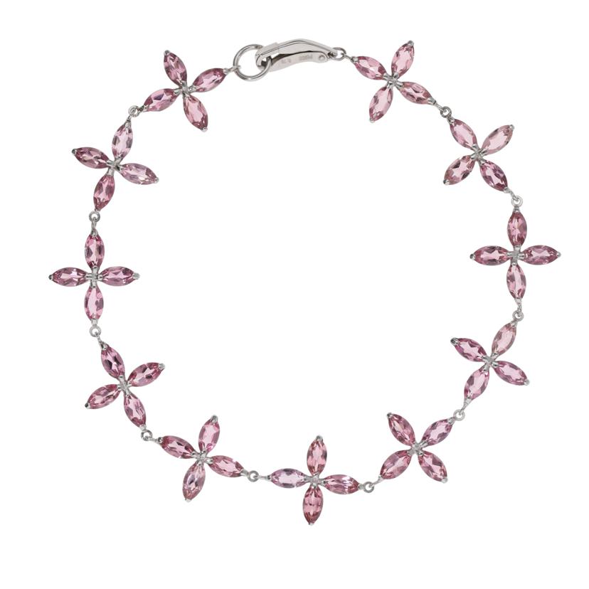 /◎ Pt900/850ピンクトルマリンブレスレット5.76ct//Aランク/75