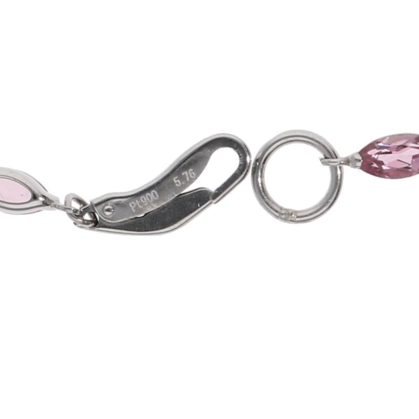 /◎ Pt900/850ピンクトルマリンブレスレット5.76ct//Aランク/75