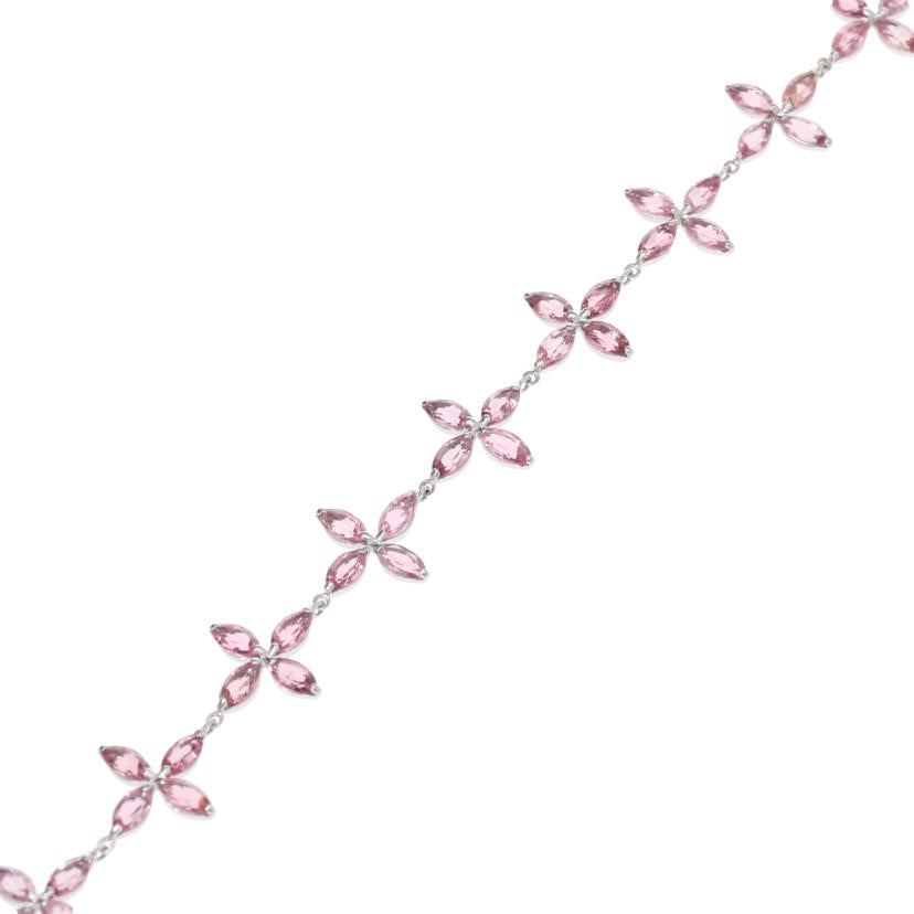 / Pt900/850ピンクトルマリンブレスレット5.90ct//Aランク/75
