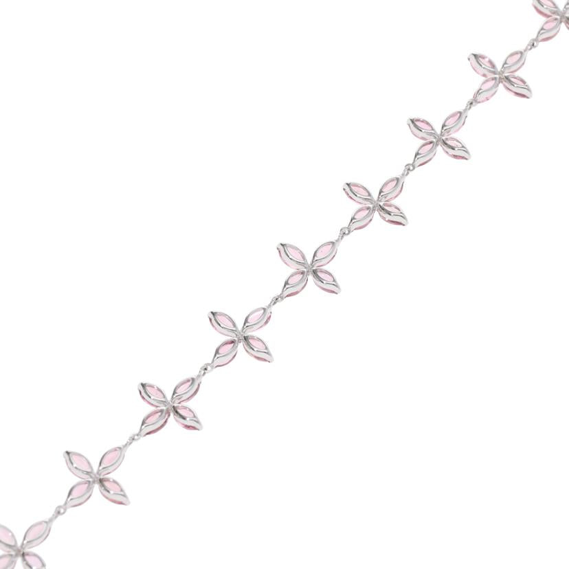 / Pt900/850ピンクトルマリンブレスレット5.90ct//Aランク/75