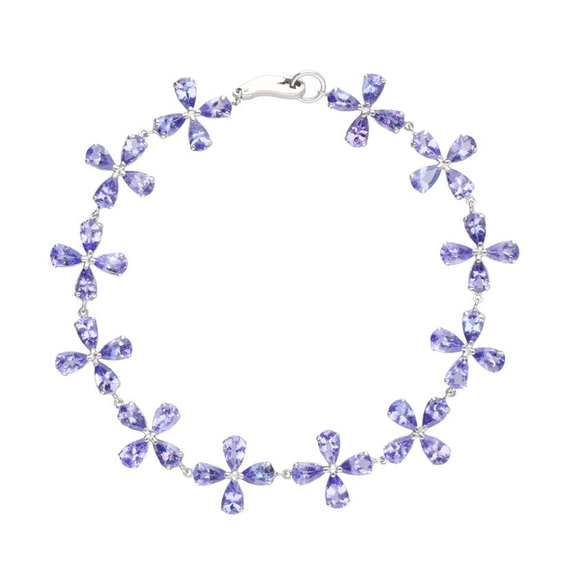 /◎ Pt900/850タンザナイトブレスレット9.48ct//Aランク/75