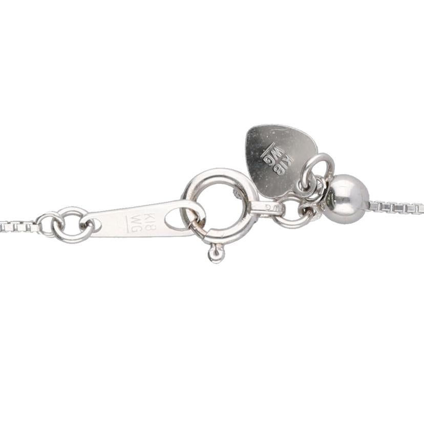 /◎ K18WGサファイアダイヤネックレス0.76/0.35ct//Aランク/75