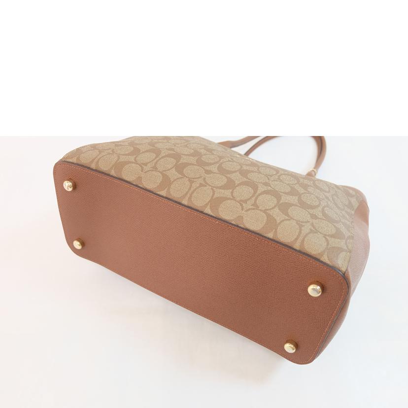 COACH コーチ/ラグジュアリーシグネチャーPVCレザーケイシートート/F31475//D18**/Aランク/71