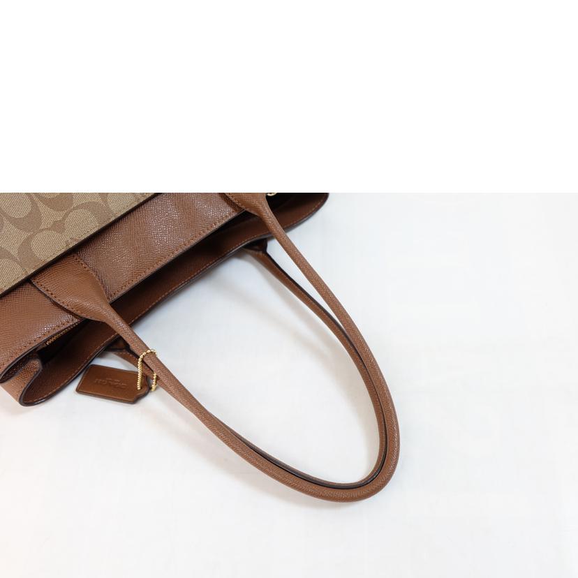 COACH コーチ/ラグジュアリーシグネチャーPVCレザーケイシートート/F31475//D18**/Aランク/71