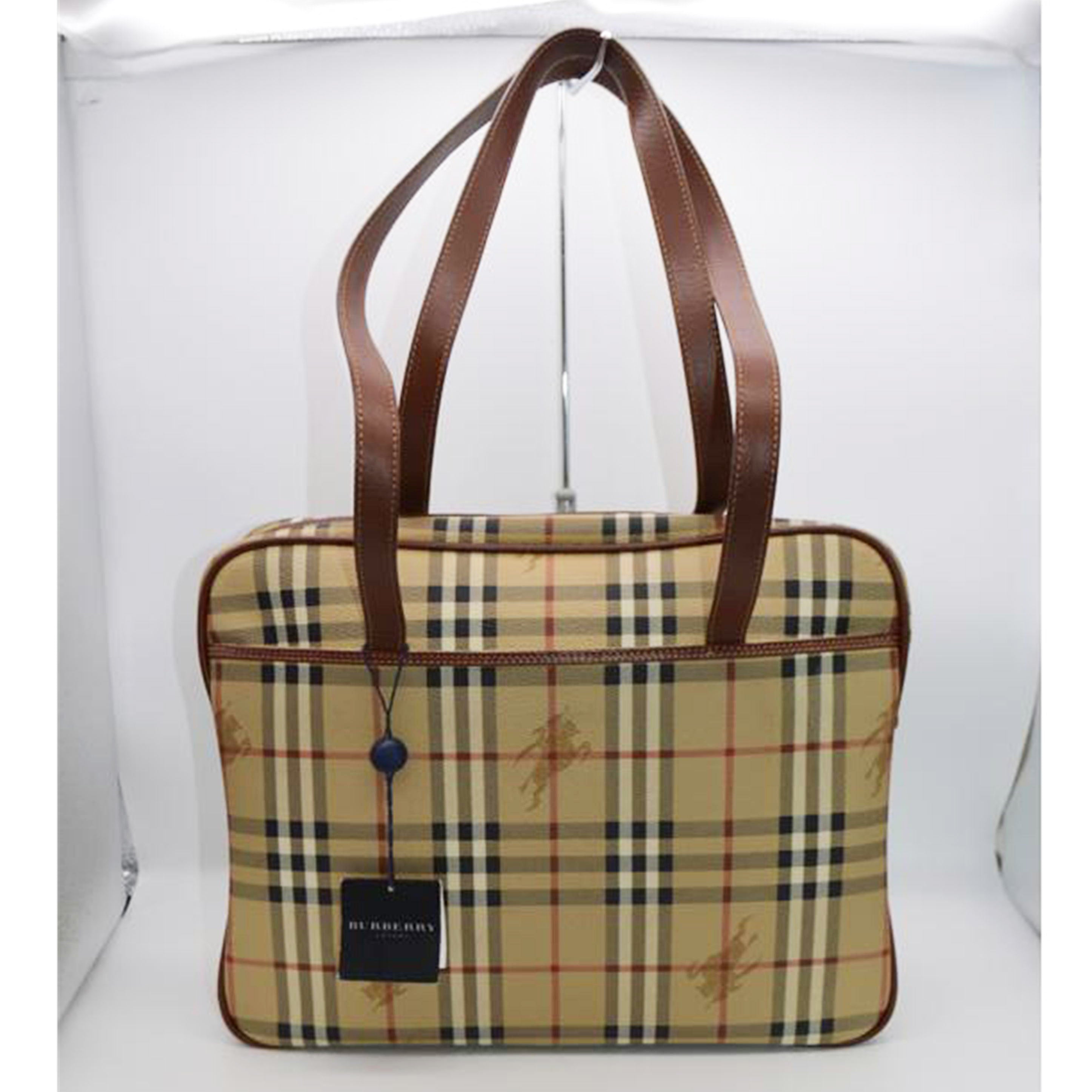 BURBERRY バーバリー/ノバチェックコーティングショルダーレザートート/11134145//ABランク/89