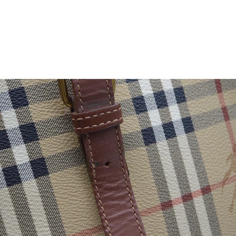 BURBERRY バーバリー/ノバチェックコーティングショルダーレザートート/11134145//ABランク/89