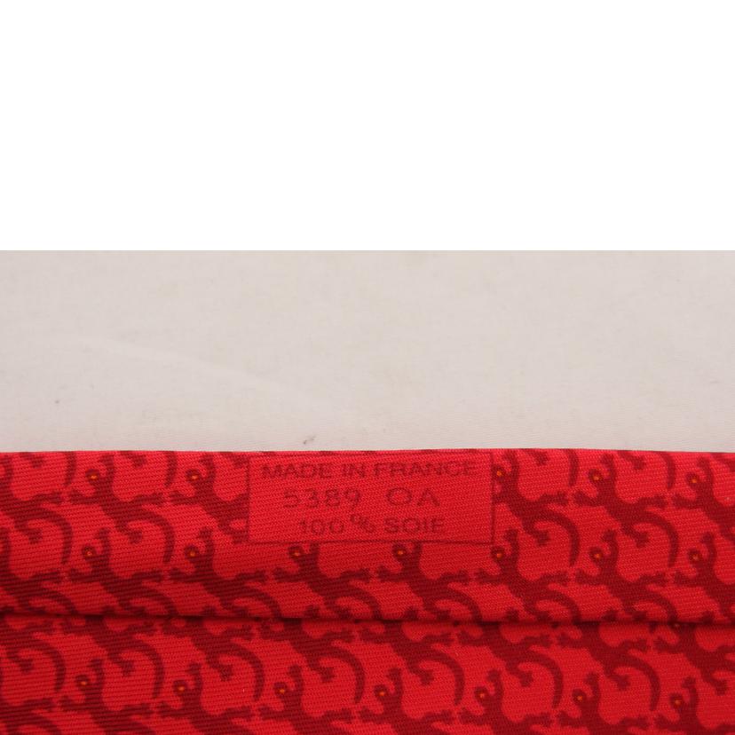 HERMES エルメス/シルクネクタイ/トカゲ総柄/レッド//ABランク/04