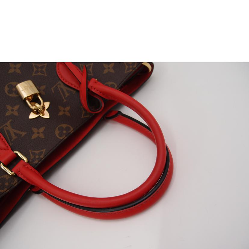 LV ルイ・ヴィトン ハンドバッグ ショルダーバッグ レッド ブラウン レディース/フラワー・トート/モノグラム/コクリコ/M43553//SR1139/SAランク/69