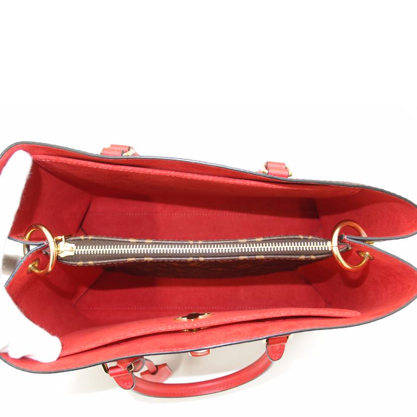 LV ルイ・ヴィトン ハンドバッグ ショルダーバッグ レッド ブラウン レディース/フラワー・トート/モノグラム/コクリコ/M43553//SR1139/SAランク/69