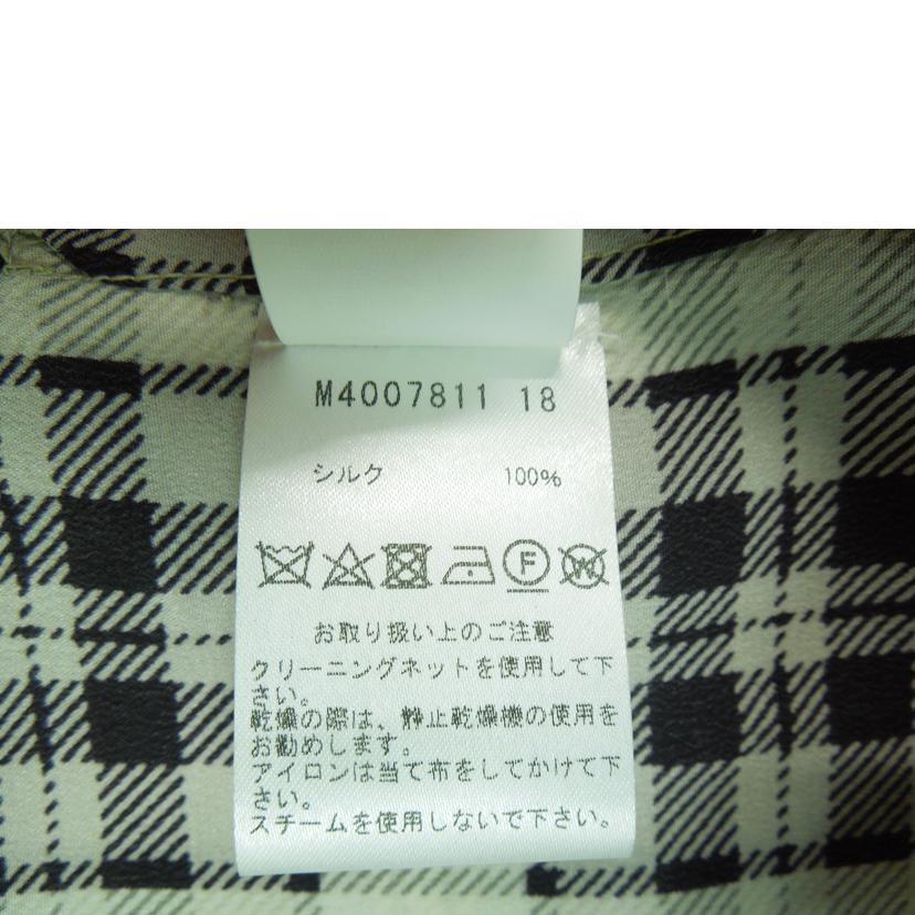 MARC JACOBS マークジェイコブス/MARC JACOBS シルク タータンチェックブラウス ベージュ・ブラック サイズXS/M4007811 18//Aランク/83