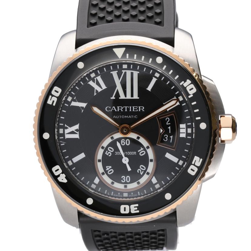 Cartier カルティエ/カリブルドゥカルティエダイバー/ローズゴールド/ラバーベルト/3729//119735VX/ABランク/75