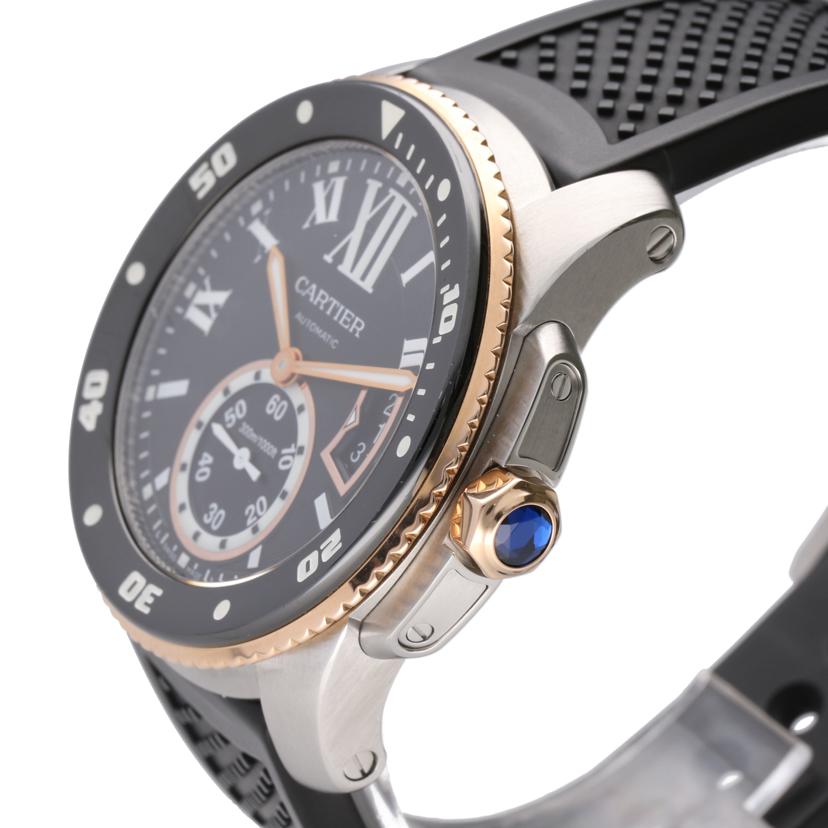 Cartier カルティエ/カリブルドゥカルティエダイバー/ローズゴールド/ラバーベルト/3729//119735VX/ABランク/75