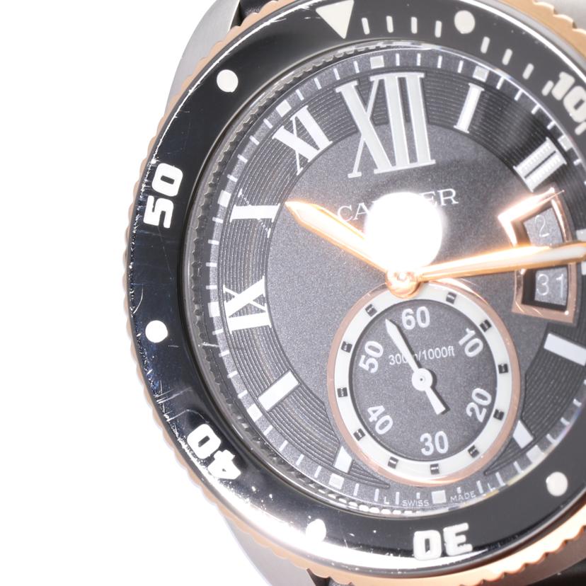 Cartier カルティエ/カリブルドゥカルティエダイバー/ローズゴールド/ラバーベルト/3729//119735VX/ABランク/75