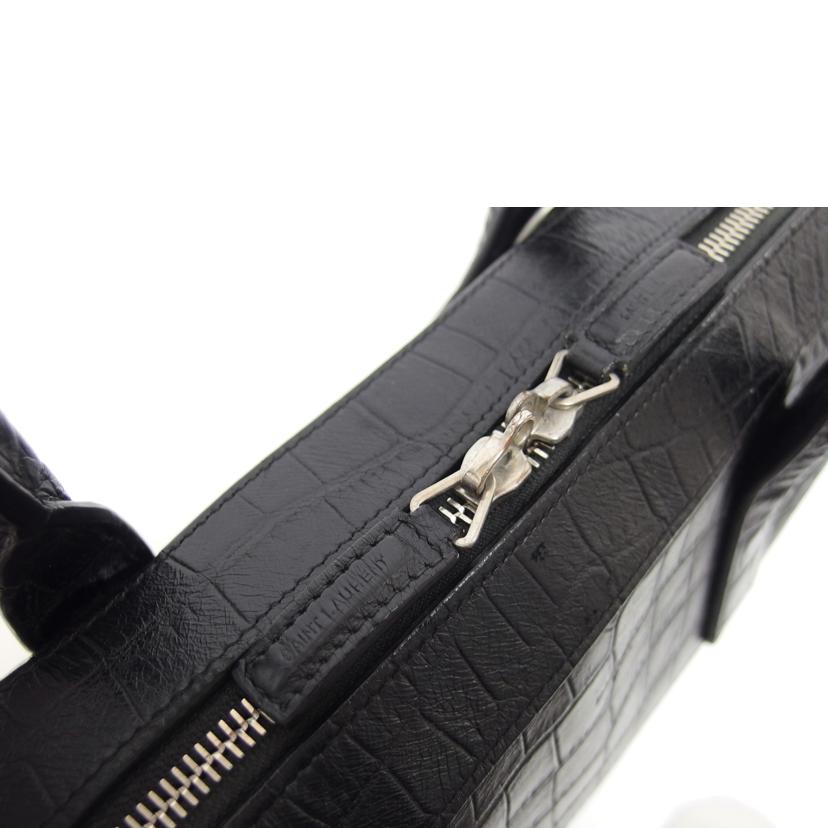 SAINT LAUREN サンローラン/クラシックミュージアム/型押し2WAYブリーフケース/ブラック/342606//0717/ABランク/04